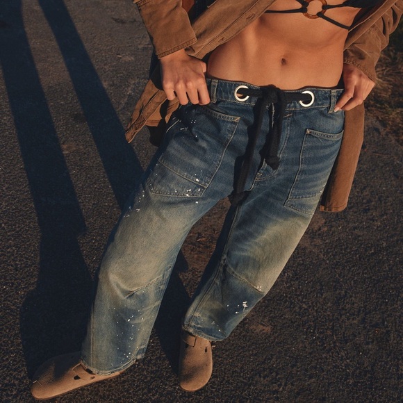 Free People Denim - Free People Moxie Pull On Barrel Jeans
